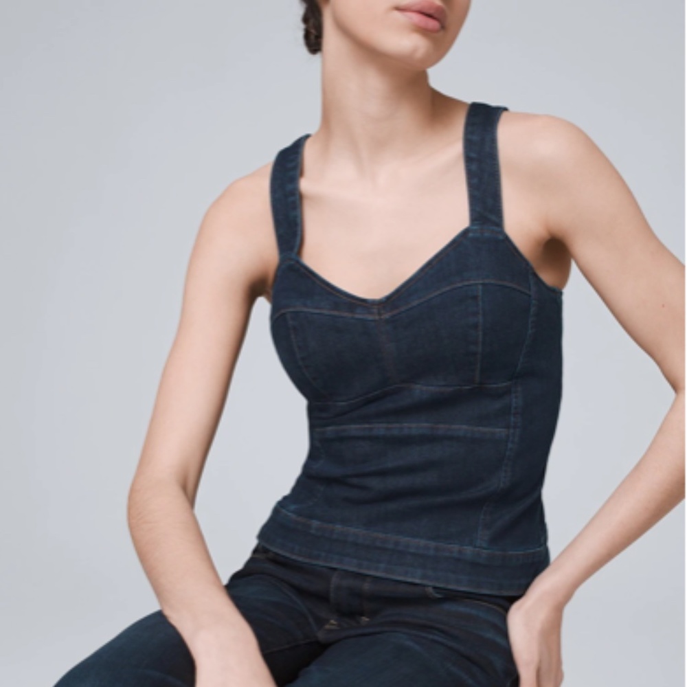 NWOT White House Black Market Denim Bustier